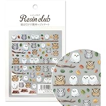Amazon | イングカワモト【レジンクラブ】 フクロウ 両面レジン